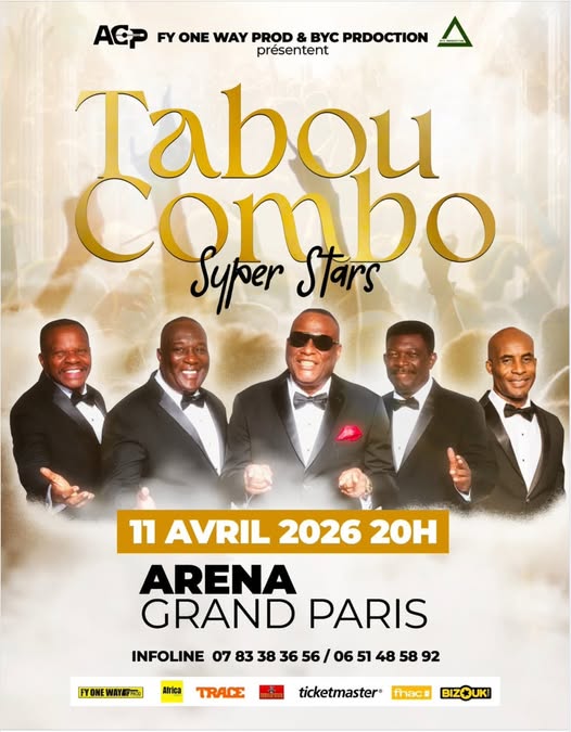Concert Tabou Combo Paris, Tabou Combo 2026, Tabou Combo Arena Grand Paris, concert compas Paris, musique haïtienne Paris, concert caribéen Paris, Tabou Combo Super Stars, événement compas France.