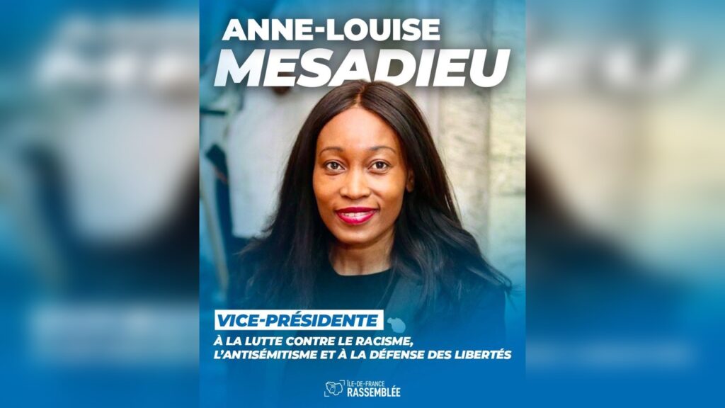 Vice-Présidente de la Région Île-de-France en charge de la lutte contre le racisme, l'antisémitisme et de la défense des libertés.