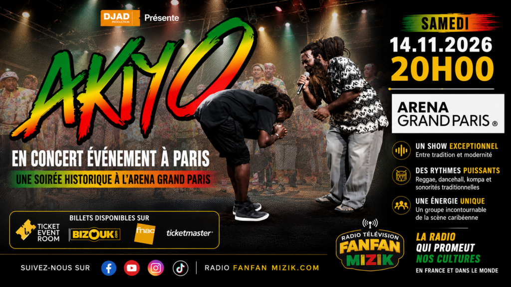 AKIYO en concert événement à Paris : le groupe mythique du carnaval guadeloupéen enflammera l'Arena Grand Paris