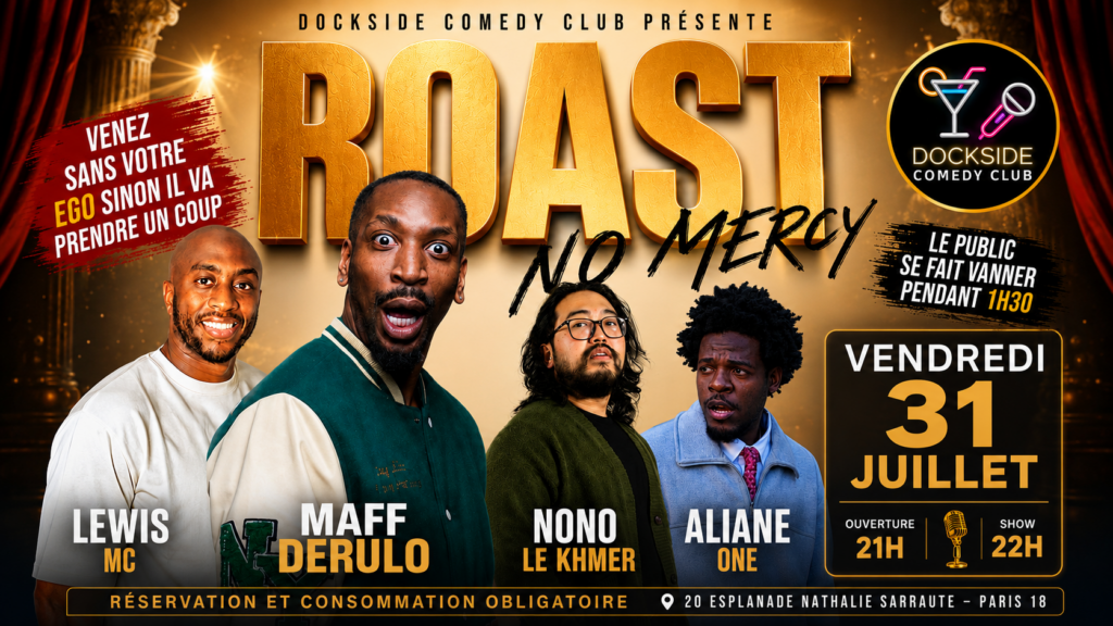 ROAST NO MERCY : le spectacle d'humour où personne n'est épargné débarque à Paris